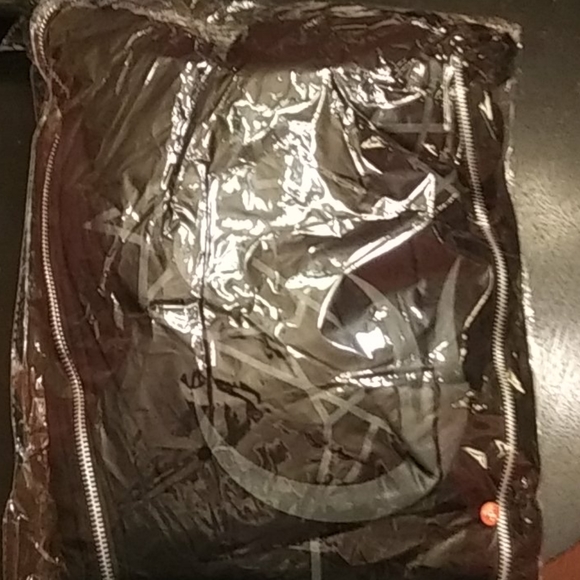 2XHP! NWT Goth Occult Moon Black Hooded Jacket! - Picture 2 of 8